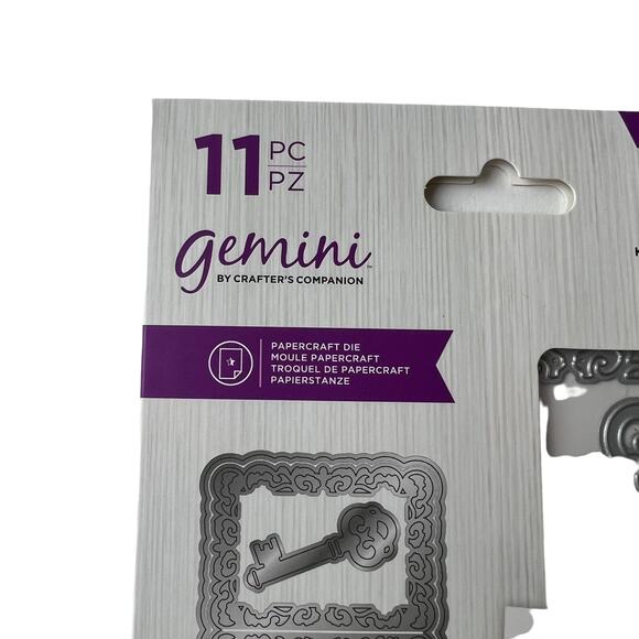 GEMINI Decorative Panel Die Precious Secrets 11pc Cardmaking Craft Metal NEW - Picture 2 of 11